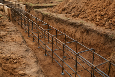 Как проводится армирование ленточного фундамента?